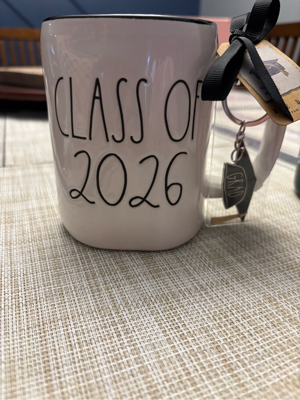 Rae Dunn Class of 2026 Graduation Mug - Cream with Black Lettering